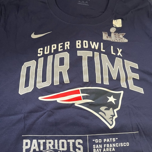Nike Other - Nike Navy Super Bowl LX Graphic Tee New England Patriots